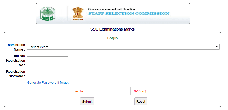 SSC MTS 2016 Marks