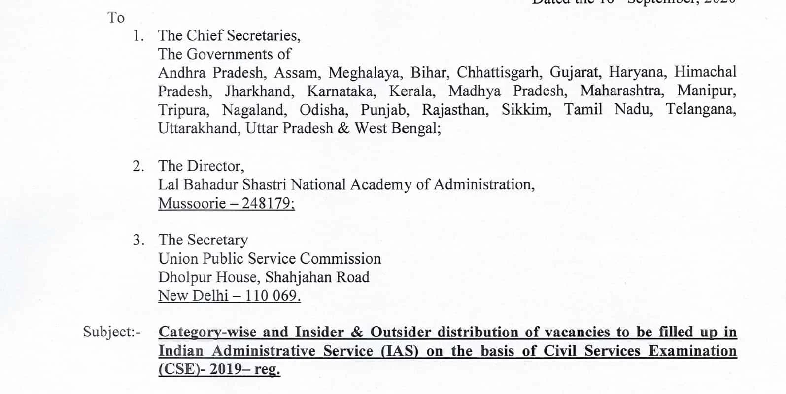 UPSC CSE 2019 IAS Officers Allocation
