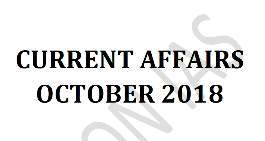 Vision IAS Current Affairs October 2018 pdf