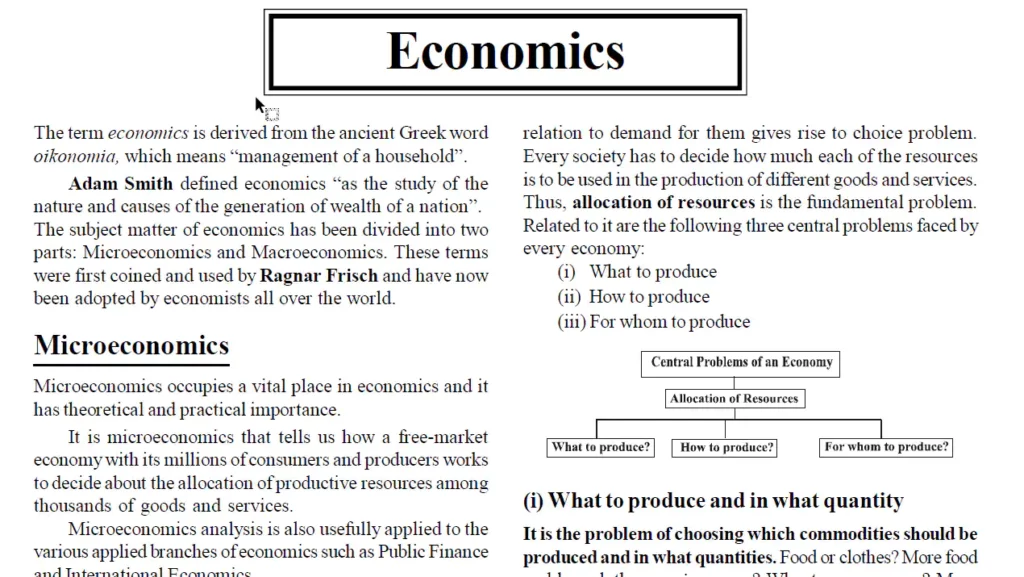 Economy Notes Pdf For Upsc Civil Services Examination